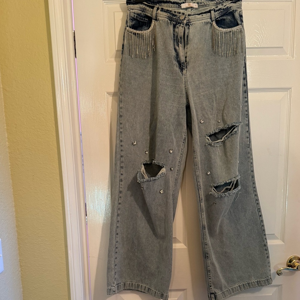 Embellished jeans
